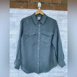 Kith women’s steel blue gray blouse size medium